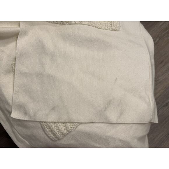 Zara Long Knit Cardigan Sweater Coatigan Off White Cream Women’s Size L Pockets - Picture 10 of 10